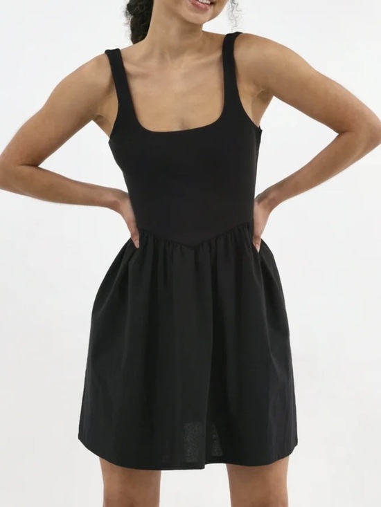 No Boundaries Dresses & Skirts - No Boundaries Y2K Black V Waist Casual Chic Fit & Flare Mini Tank Dress Size XS